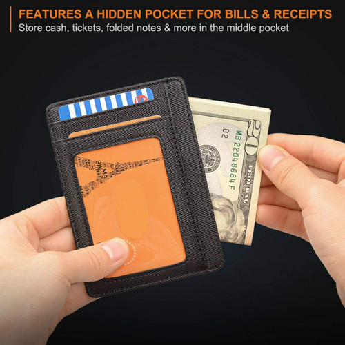 Men's RFID anti-theft card holder, Western-style card case with AirTag hole