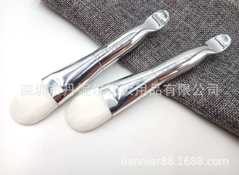Double-sided Face Brush, Soft Bristles & Silicone Tip, 16 cm, Easy Application