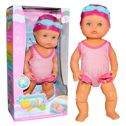 Cross-border new children's beach swimming pool swimming doll, summer interactive electric doll on the water