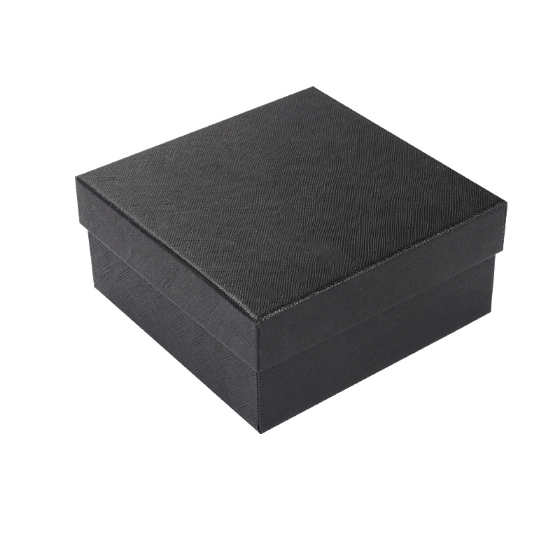 Fabricante cubierta cinturón caja de embalaje caja monedero caja cinturón caja cuadrado negro cinturón caja en stock