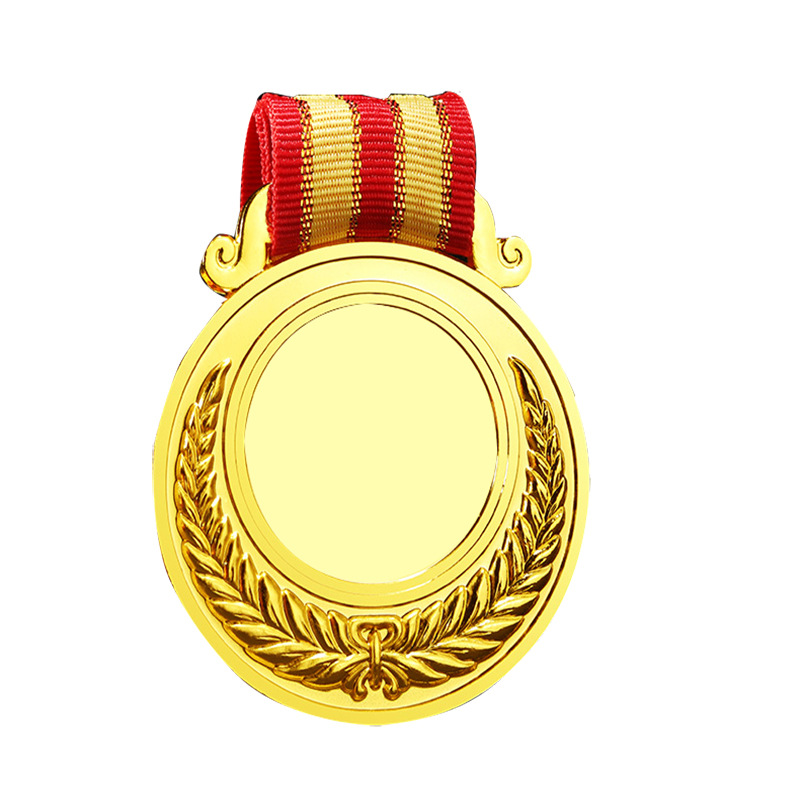 Fábrica al por mayor insignia de metal creativo Medalla deportiva en stock insignia medalla de metal de lámina de oro