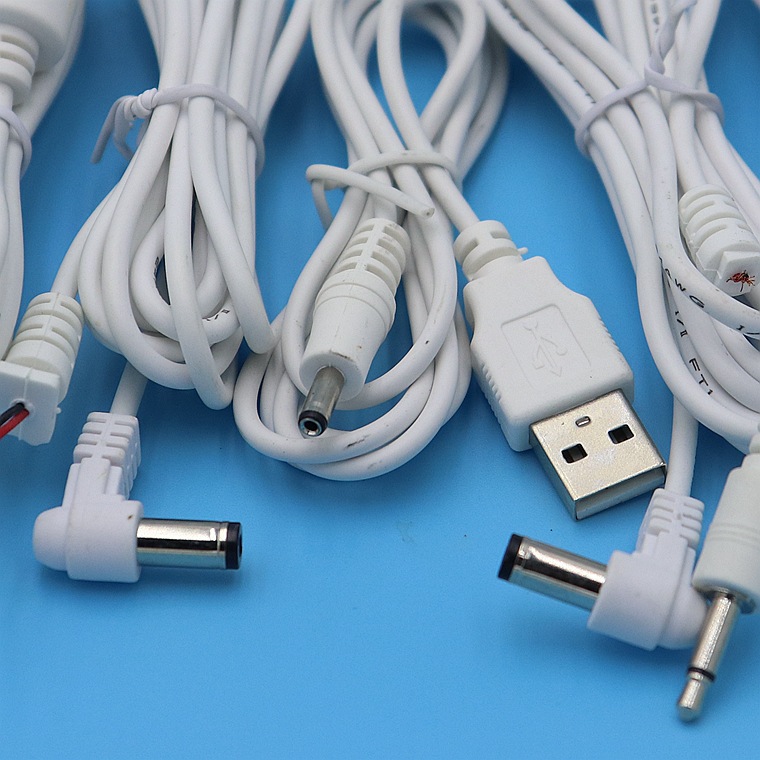 供应USB转DC55*21电源连接线DC55*25电源线 DC公母插头连接线