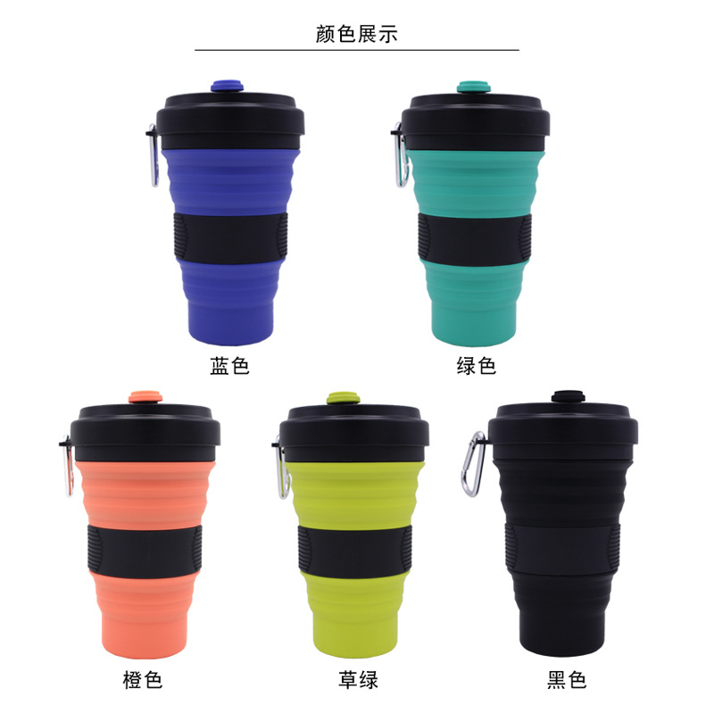 Factory direct selling new color creative folding water cup Silicone…