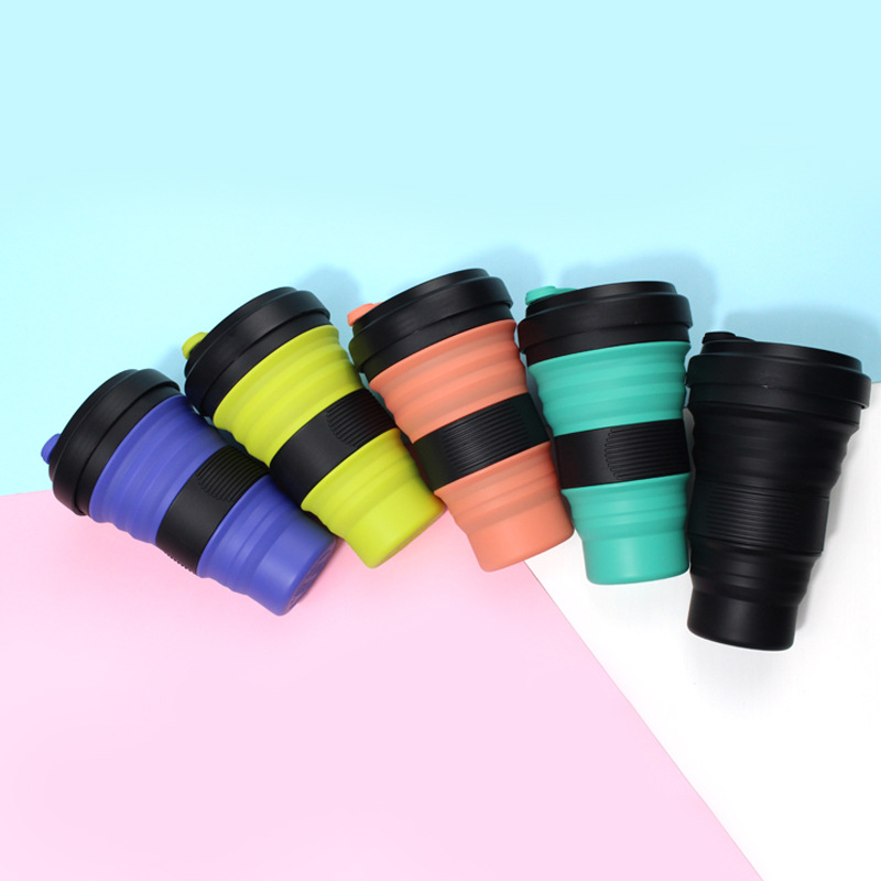 Factory direct selling new color creative folding water cup Silicone…