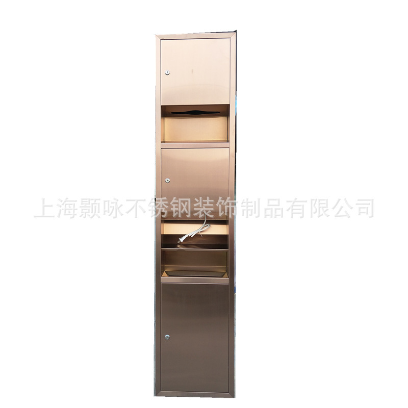 New product anti-fingerprint embedded stainless steel three-in-one machine with hand dryer trash can hand carton New product anti-fingerprint embedded stainless steel three-in-one machine with hand dryer trash can hand carton