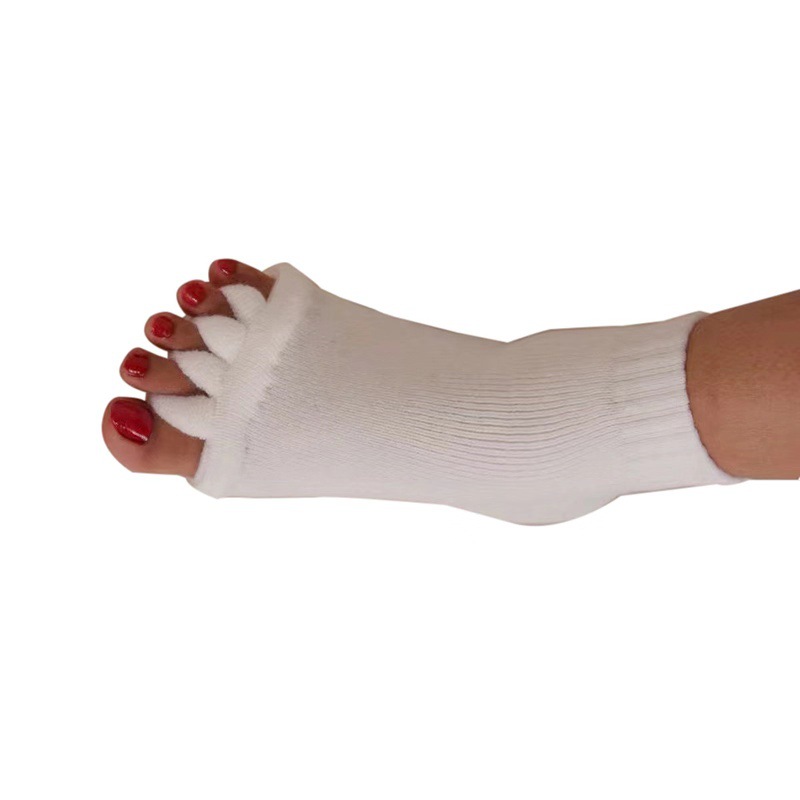 White-five-finger socks