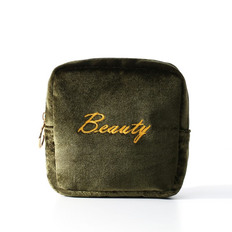 Nuevo coreano terciopelo servilleta sanitaria bolsa de almacenamiento al aire libre repuesto pequeña tía toalla bolsa de almacenamiento en stock monedero al por mayor