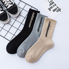 European and American trendy brand socks Cala letter Kanye street sports cotton socks mid-calf socks towel socks for men and women