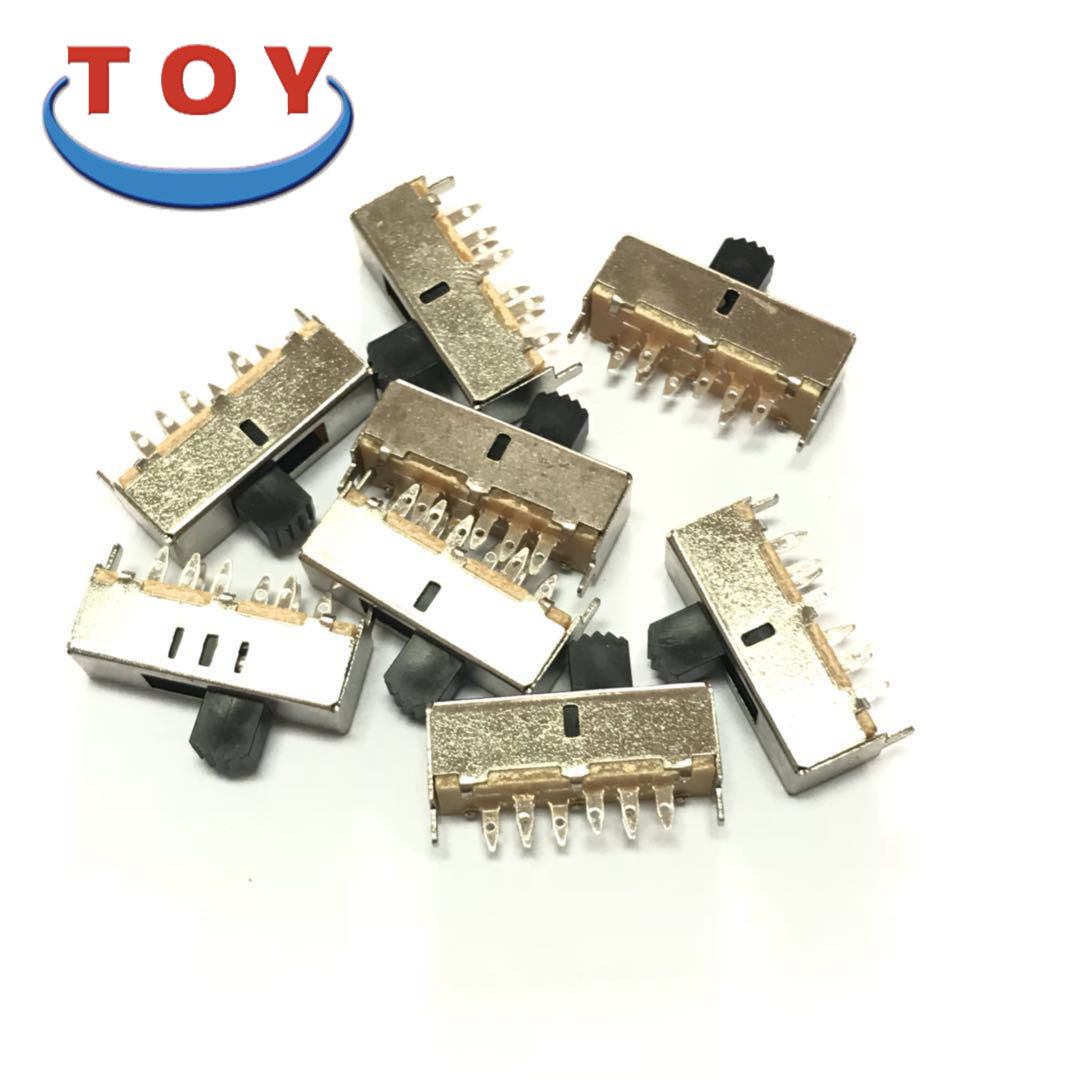TOY源头厂家直销开关 SS23F07玩具电源三档拨动开关 2P3T滑动开关