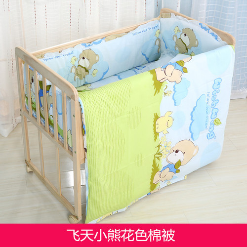 Bulk wholesale baby crib cotton blankets quilted cotton bed core five-piece set six-piece set bed linens set for bed use