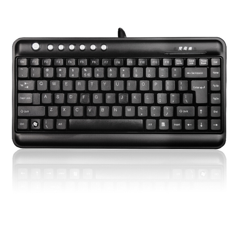 A4Tech) Kl-5 Keyboard Wired Keyboard Office Portable Small Keyboard Suitable for Laptops