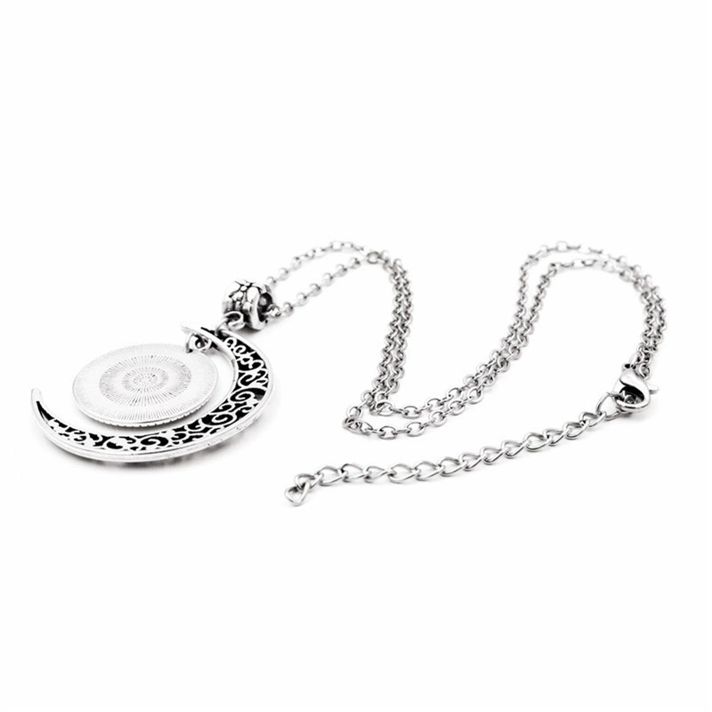 Подвеска, серебряное ожерелье, ретро аксессуар, свитер, with gem, европейский стиль