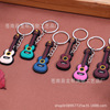 Musical instruments, keychain, ukulele with a score PVC from soft rubber, pendant, Birthday gift