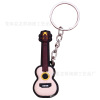 Musical instruments, keychain, ukulele with a score PVC from soft rubber, pendant, Birthday gift