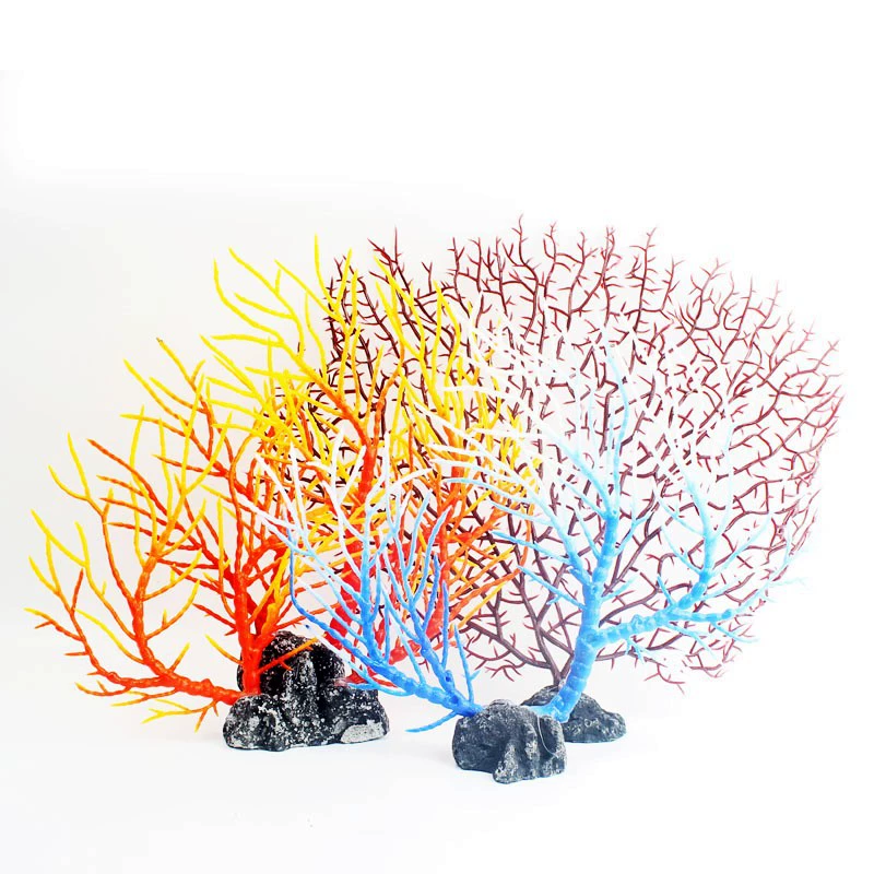 Искусственное Коралловое дерево Коралловое водное растение мягкое украшение аквариум водное растение пейзаж море железо дерево Коралловое водное растение пейзаж