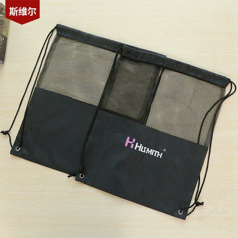 Подгонянный мешок ткани полиэфира сетки мешка Drawstring баскетбола шить в кармане пачки логоса штока printable