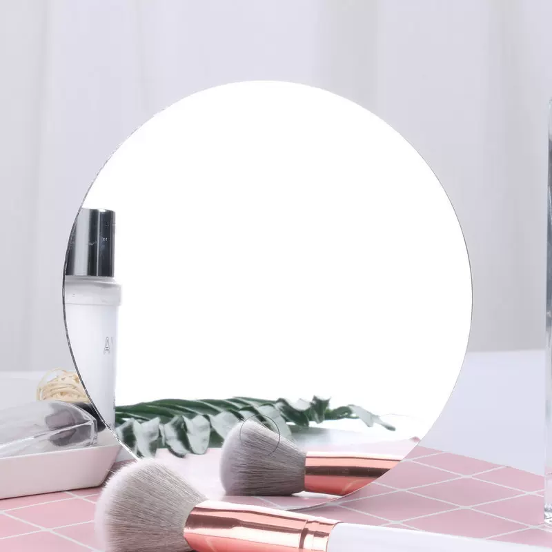 LED梳妆镜圆形化妆镜床头灯镜片 LED平面梳妆镜片 带灯补妆镜制作