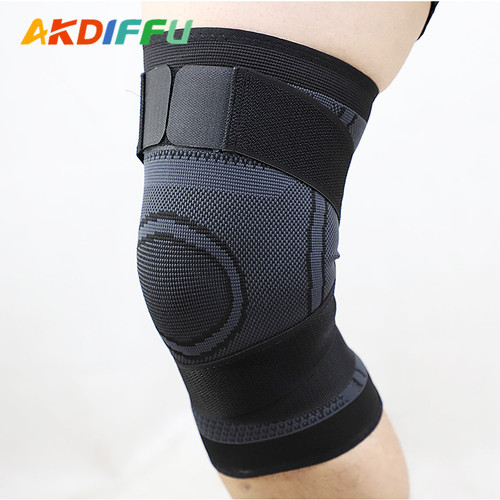Manufacturer outdoor sports knee pads to protect knees, four-way elastic knitted protective gear, foot basket row sports nylon knee pads