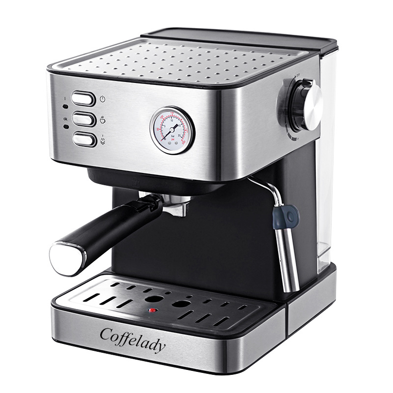 Coffelady 15bar máquina de café italiana semiautomática bomba de presión espuma de leche capuchino máquina de café