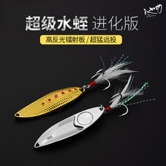Cross-border leech evolution version/Red strip sky eye/Fish scale leech lure bright Alloy lure Spoon false lure