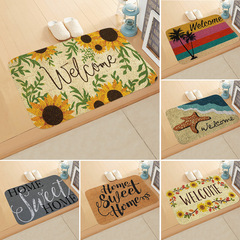 Cross-border new welcome letter welcome to home entrance floor mat foyer kitchen absorbent mat carpet foot mat