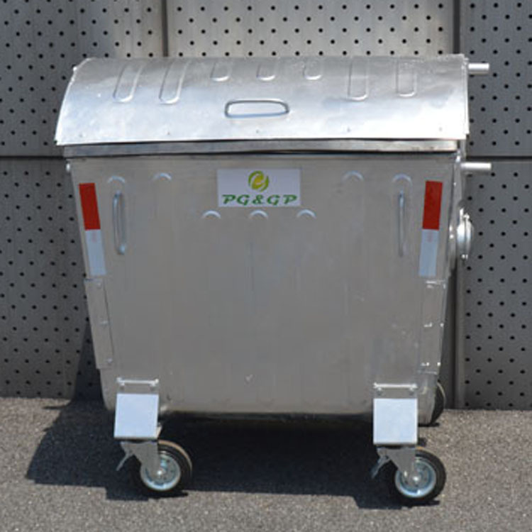 1100L热镀锌垃圾桶户外大型热镀锌垃圾箱