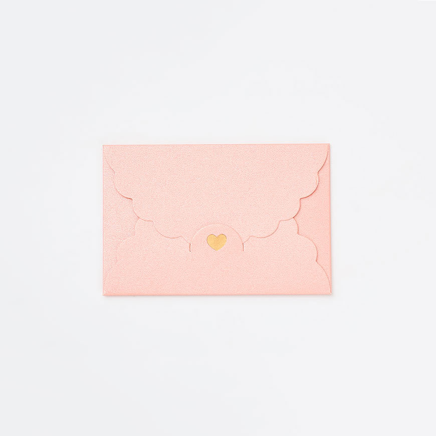 Mini tamaño pequeño perla sobre papel Kraft dorado amor sobre tarjeta bancaria tarjeta de membresía VIP embalaje sobre cubierta