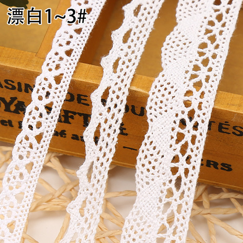 Cotton thread woven wide lace accessories DIY handmade tablecloths sofa bedding curtains fabric materials