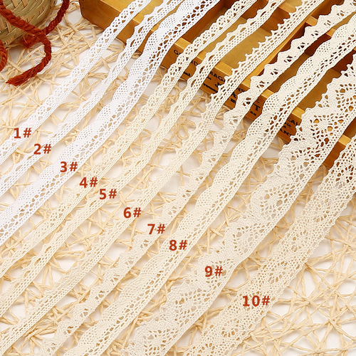 Cotton thread woven wide lace accessories DIY handmade tablecloths sofa bedding curtains fabric materials