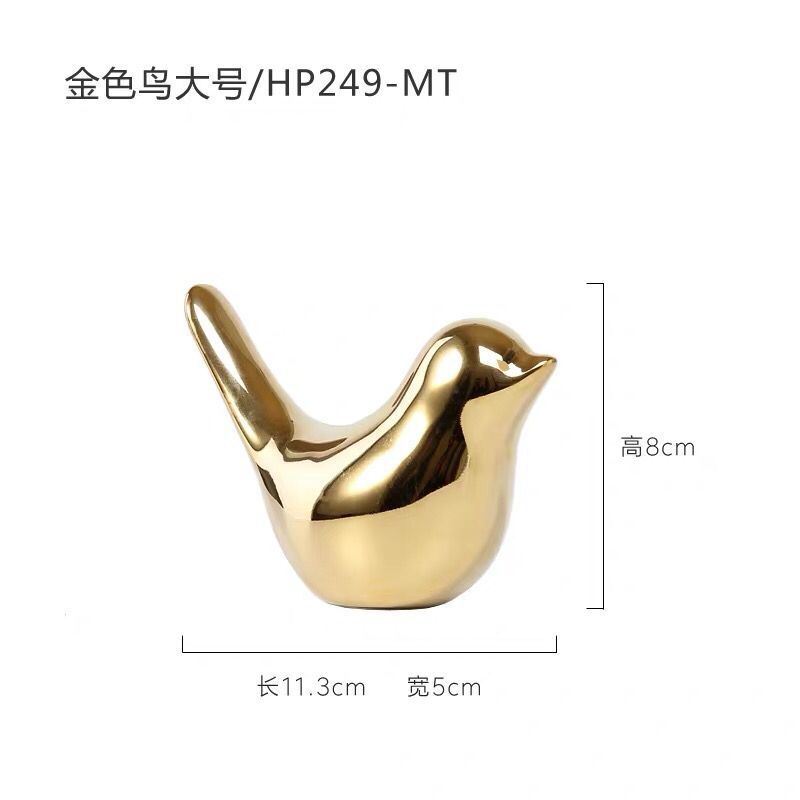 Nórdico decoración del hogar Decoración de oro pájaro decoración de la Mesa decoración de escritorio modelo habitación escritorio estantería decoración al por mayor