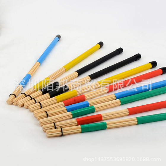 Professional Wooden Drum Brush Set Drum Bundle Stick Accessories Wooden Drum Brush 19 Bundle Drum Stick Bamboo Brush