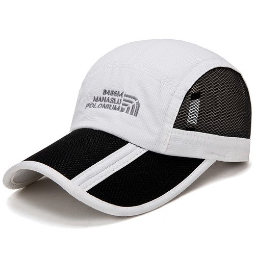 Cross-border new product net foldable baseball cap for men and women, spring and summer outdoor sunshade sun hat with logo printed