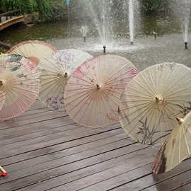 防雨油纸伞古典男女汉服工艺伞拍照装饰道具多用途古风桐油伞现货