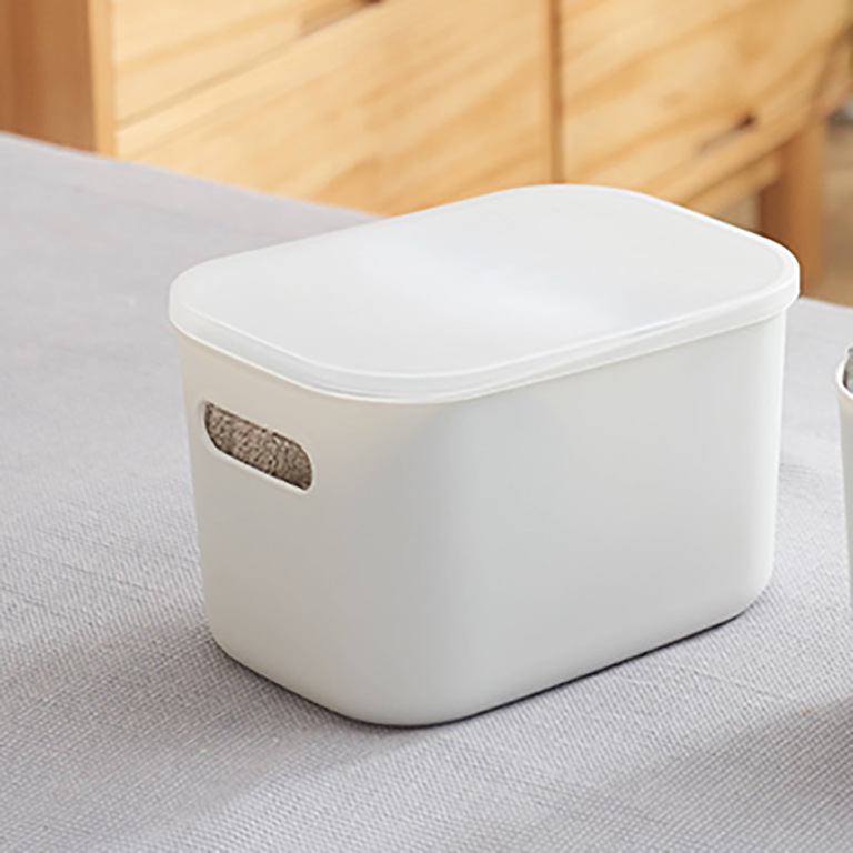 デスクトップ収納ボックス浴室キッチン収納バスケットプラスチックスナック収納ボックスネットレッド化粧品整理ボックス