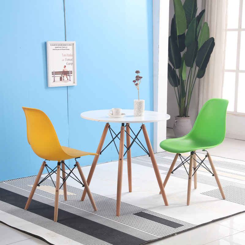Silla Eames, silla minimalista moderna, taburete, silla de escritorio, silla de comedor nórdica para el hogar, silla con respaldo para oficina, disponible en varios colores