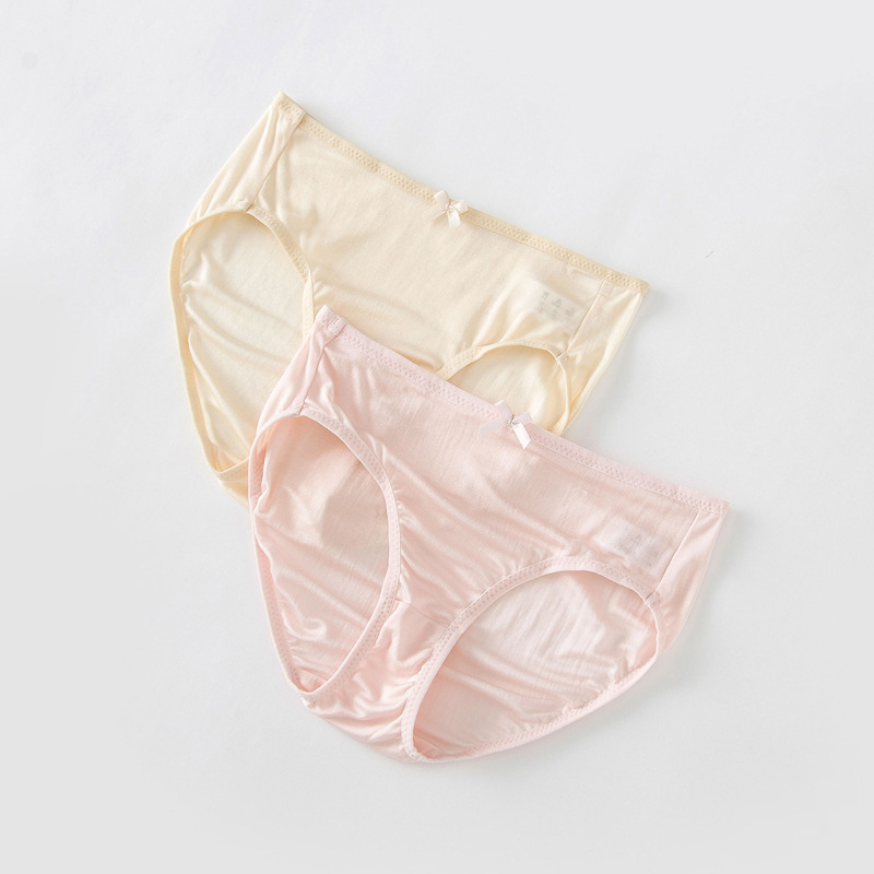 可爱桑蚕丝42针密织真丝女儿童宝宝薄款三角内裤舒适柔软透气短裤
