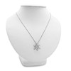 Pendant, zirconium, fashionable necklace, European style, with gem, with snowflakes, Birthday gift