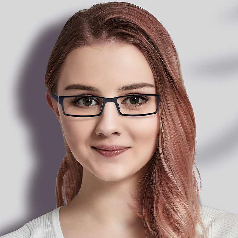 ultra light square women's glasses
