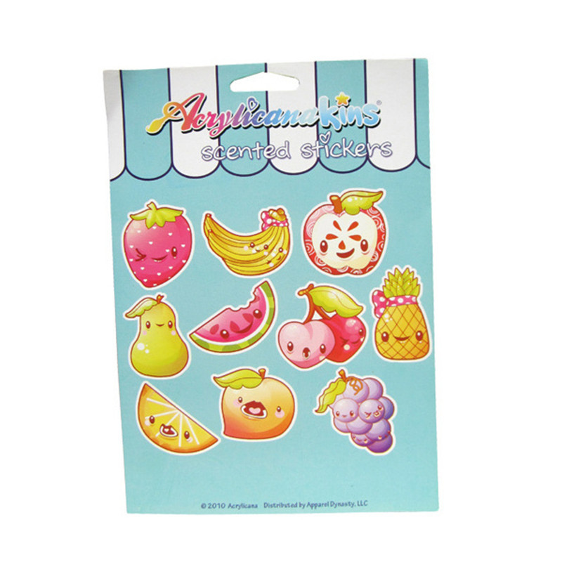 刮刮香贴纸 铜板不干胶水果花香的不干胶贴片 透明香味标贴纸