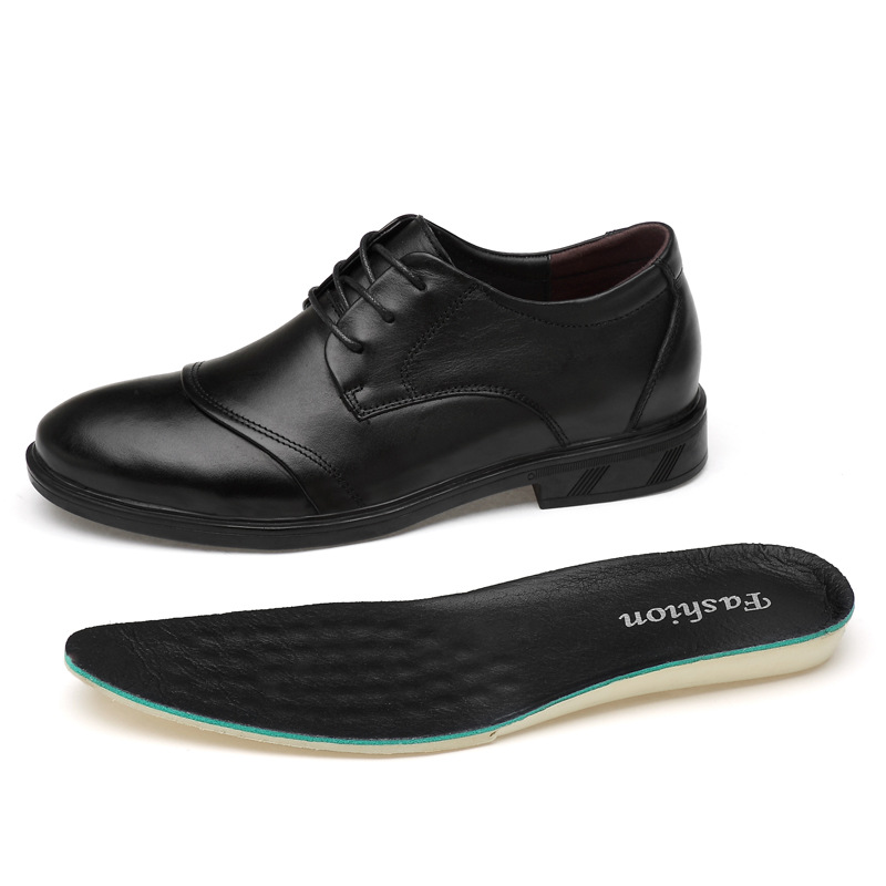 Scarpe uomo pelle stringate casual eleganti rialzate comode_voghion.com