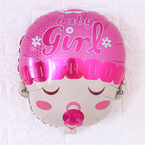 Cross-border AliExpress ebay hot selling pacifier baby head aluminum foil balloon baby girl decorative aluminum film balloon