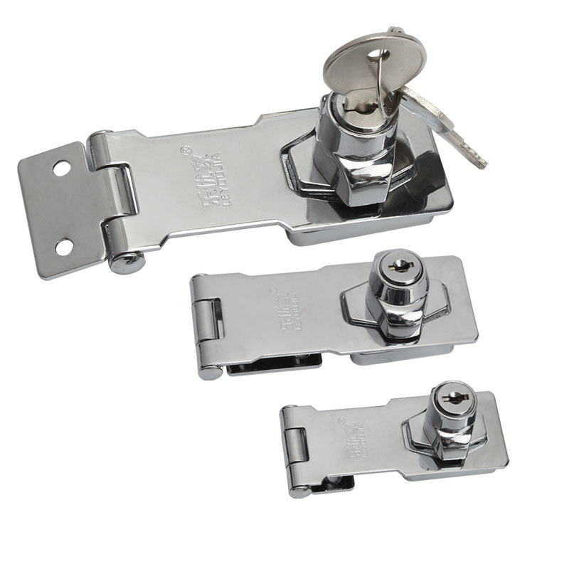 Tarjeta de bloqueo de Leyoujia 90 grados sin perforaciones de aleación de zinc hebilla cerradura del cajón cerradura de la puerta del gabinete abierta cerradura del armario al por mayor