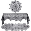 Halloween suit ghost festival lace spider web fireplace label furnace tissue round tablecloth table flag curtain lampshade combination