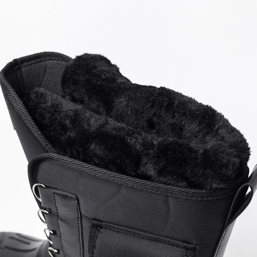 Waterproof Plus Size Outdoor Snow Boots for Men and Women, Fleece Lined, Thick, Warm, Cold Resistant, Winter Fishing Shoes