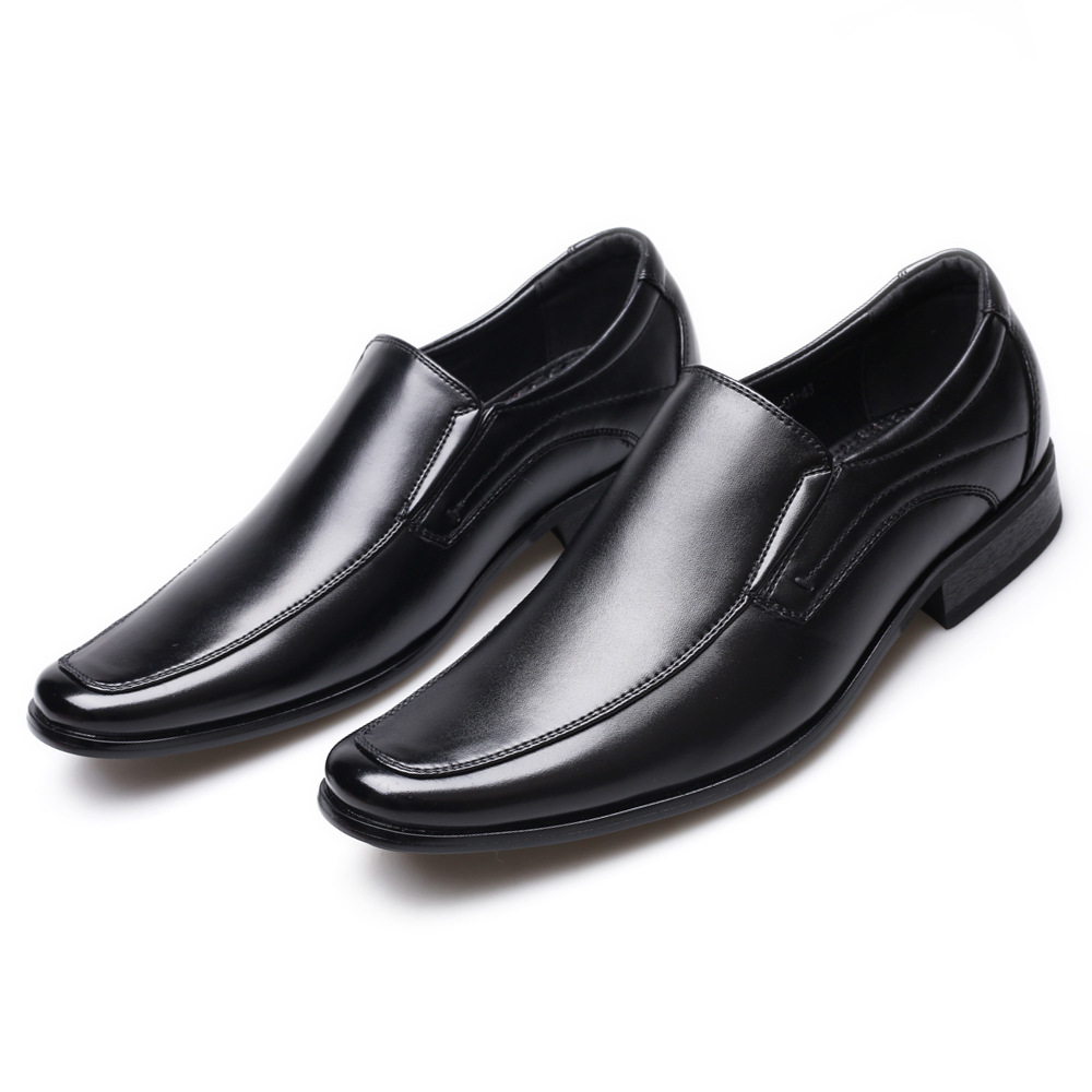Leather shoes for men color shoes for men slip-on leather shoes for men small square head leather shoes for men_voghion.com