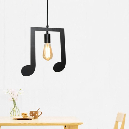 北欧铁艺音符吊灯创意个性现代简约吧台服装店咖啡厅餐厅灯具批发