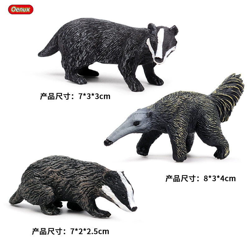 Animal model, solid toy, set, lion, tiger, elephant, panda, giraffe, hippo