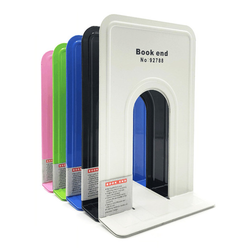Single metal bookend, simple bookend, small bookshelf on the table, book and magazine storage rack, creative book support and bookend ornaments