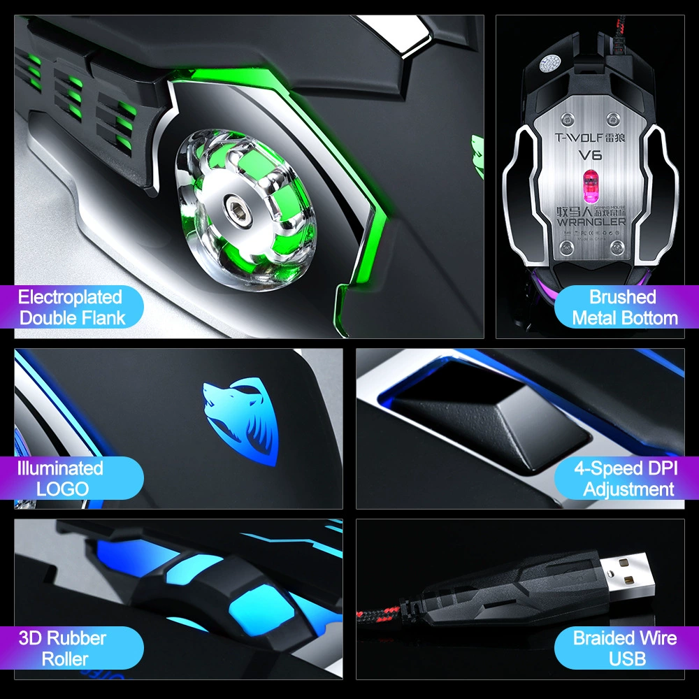 Mechanical gaming mouse, laptop, heroes, English version