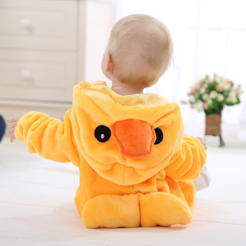 MICHLEY cross-border infant and toddler flannel crawlers infant and toddler home clothes children's cartoon cute onesies